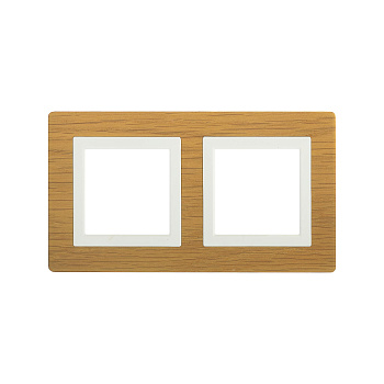 Рамка из натурального дерева, "Avanti", беленый дуб, 2 поста (4 мод.)