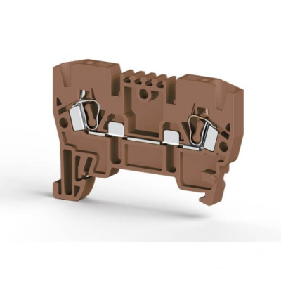 Клеммник пружинный 2,5мм.кв. (коричневый); YBK2,5