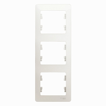 GLOSSA 3-постовая РАМКА, вертикальная, ПЕРЛАМУТР