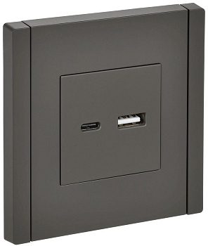 FORTE&PIANO Роз. USB A+C 3,1А FP350 сер. IEK