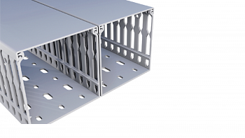 Перфорированный короб с крышкой, 80x80 (ШxВ) Серый; SWD  80X80