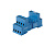 Розетка с винтовыми клеммами (с зажимной клетью) для реле 55.32, 55.34, таймера 85.02, 85.04; в комплекте металлическая клипса 094.51; версия: синий цвет