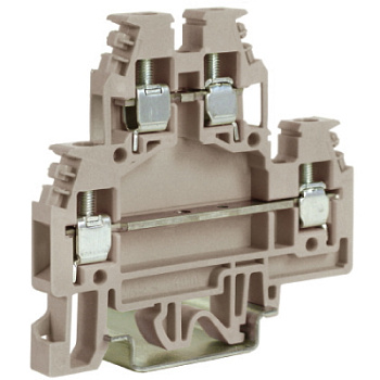 DAS.4GR, 2х уровневый проходной зажим серый 2,5 кв.мм