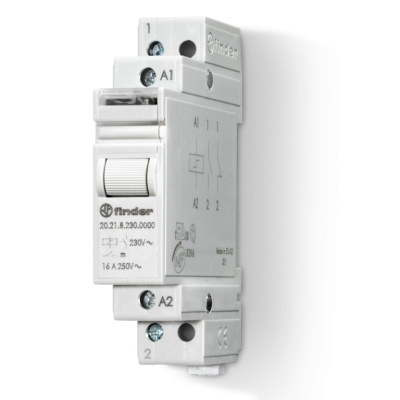 Модульное электромеханическое шаговое реле; 1NO 16А, 2 состояния; контакты AgNi; питание 110В АC; ширина 17.5мм; степень защиты IP20