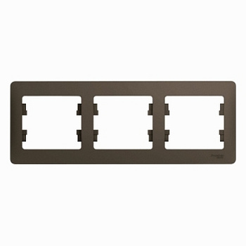 GLOSSA 3-постовая РАМКА, горизонтальная, ШОКОЛАД