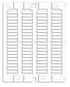 Маркировка для провода, жесткая, для трубочек. 4х15мм. Белая