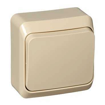 ЭТЮД О/У ВЫКЛЮЧАТЕЛЬ с самовозвратом 10 АХ, КРЕМОВЫЙ, Россия