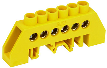 Шина PE "земля" в комб DIN-изол "Стойка" ШНИ-8х12-6-КС-Ж ИЭК