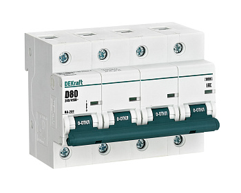 Авт. выкл. 4Р 80А х-ка D ВА-201 10кА
