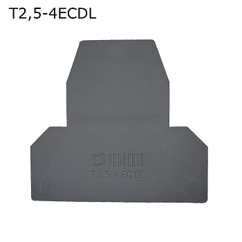 Крышка торцевая для двухуровневой винтовой клеммы 2,5-4 мм2, серая