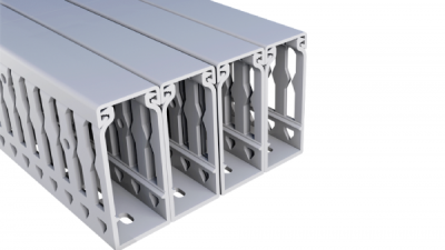 Перфорированный короб с крышкой, 25x60 (ШxВ) Серый; SWD  25X60