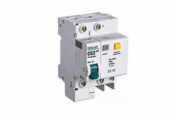 АВДТ 1P+N 63А 100мА тип AC х-ка C ДИФ-101 4,5кА