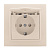 Розетка 1-местная СП с/з Минск с крышкой 16А бежевая с защ. штор. EKF