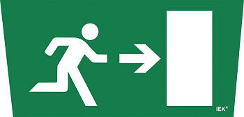Этикетка самокл. 310х280мм "Выход/стрелка направо" IEK