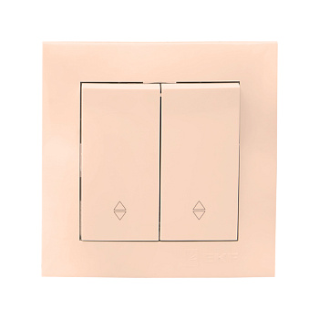 Валенсия выключатель 2-кл. 10А кремовый проходной EKF PROxima