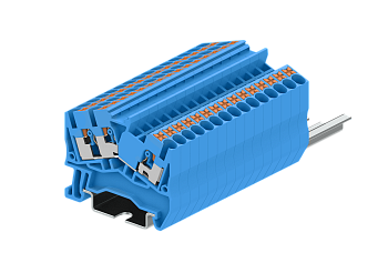 TPS2.5-3-BU Клемма TP 1-2 проходная угловая, сеч.2.5мм2, син.