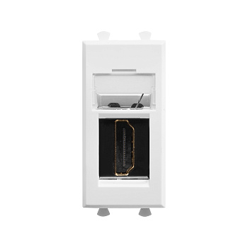 HDMI розетка модульная, тип А-А, "Avanti", "Белое облако", 1 модуль HDMI розетка модульная, тип А-А, "Avanti", "Белое облако", 1 модуль