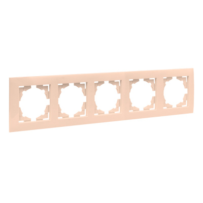 Валенсия рамка 5-местная кремовая EKF PROxima