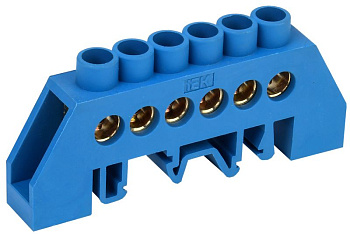 Шина N "ноль" в комб DIN-изол "Стойка" ШНИ-8х12-6-КС-С ИЭК Шина N "ноль" в комб DIN-изол "Стойка" ШНИ-8х12-6-КС-С ИЭК