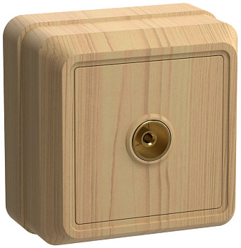 РТВ20-ОС Розетка 1местн. телевиз. ОКТАВА (сосна)