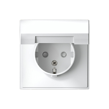 ARTGALLERY РОЗЕТКА с заземл. со шторк. с крышкой, 16А, IP20, механизм, БЕЛЫЙ