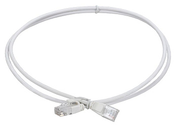 ITK Коммутационный шнур кат.5E UTP LSZH 1,5м slim язычок бел