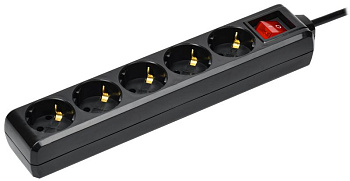 Удлинитель У05К 5 мест с/з 3м 3х1мм2 16А 250В чер. IEK Удлинитель У05К 5 мест с/з 3м 3х1мм2 16А 250В чер. IEK