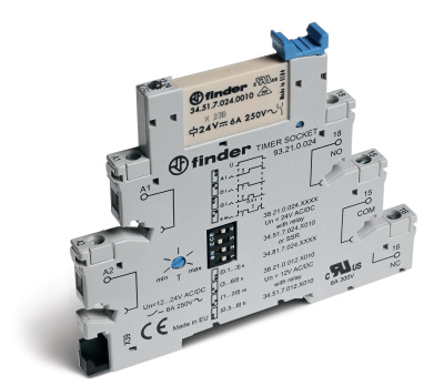 Интерфейсный модуль, твердотельное реле с таймером (мультифункциональные: AI,DI,GI,SW); выход 6A (24В DС); питание 24В АС/DC; категория защиты IP20; винтовые клеммы