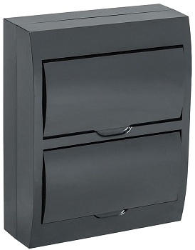 KREPTA 3 Корпус пластиковый ЩРН-П-24 IP41 черн. дв черн. IEK