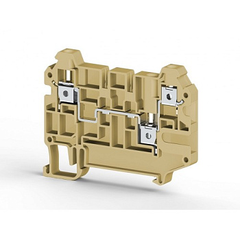 Клеммник 3-х выводной, 4 мм.кв., (бежевый); AVK 4CE