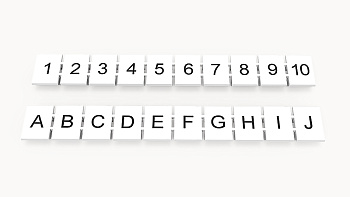 ZB8-10P-19-00A(H), Маркировка для клемм DC/DS, 8мм (10 шильдиков), шт