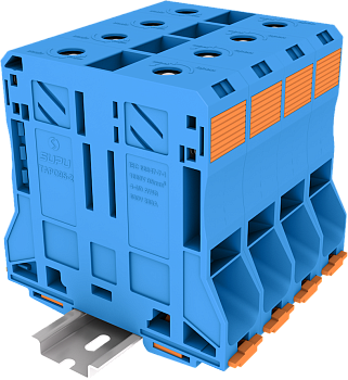 TAPO95-2-BU Клемма сильноточная TP 1-1 проходная Push-in, сеч.95мм2, син.