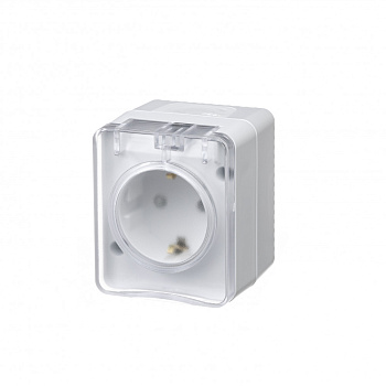 AtlasDesign PROFI IP54 О/У РОЗЕТКА с заземлением со шторками 16А 250В, БЕЛЫЙ AtlasDesign PROFI IP54 О/У РОЗЕТКА с заземлением со шторками 16А 250В, БЕЛЫЙ