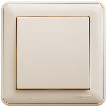 W59 AQUA 1-клавишный ПЕРЕКЛЮЧАТЕЛЬ, 10АХ, IP44, в сборе, СЛОНОВАЯ КОСТЬ