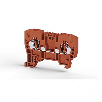 Клеммник пружинный 4мм.кв. (красный); YBK4