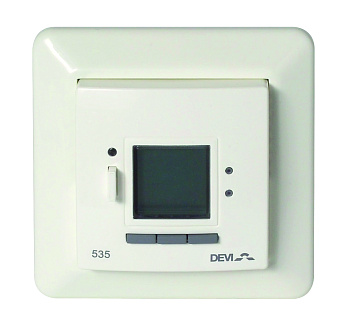 Терморегулятор Devireg D535 скрытого монтажа, белый (с датчиком пола и воздуха)    140F1050 