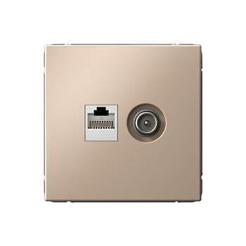 ARTGALLERY РОЗЕТКА двойная ТВ + компьютерная RJ45, кат. 5Е, ПЕСОЧНЫЙ ARTGALLERY РОЗЕТКА двойная ТВ + компьютерная RJ45, кат. 5Е, ПЕСОЧНЫЙ