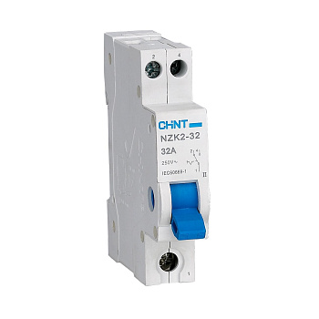 Модульный переключатель NZK2-32 1P 32А 2 положения (CHINT)