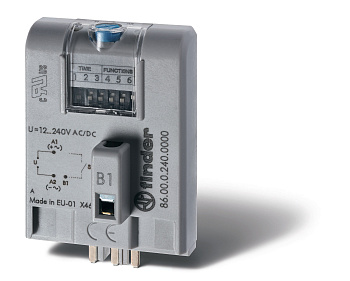 Таймерный модуль мультифункциональный (AI,DI,SW,BE,CE,DE,EE,FE); для применения с релепитание 12...240В AC/DC; регулировка времени 0.05с...100ч; степень защиты IP20; версия для ЖД-транспорта