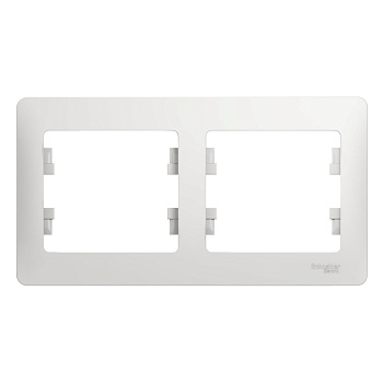GLOSSA 2-постовая РАМКА, горизонтальная, БЕЛЫЙ GLOSSA 2-постовая РАМКА, горизонтальная, БЕЛЫЙ