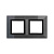 Рамка из металла, "Avanti", темно-серая, 2 поста (4 мод.)