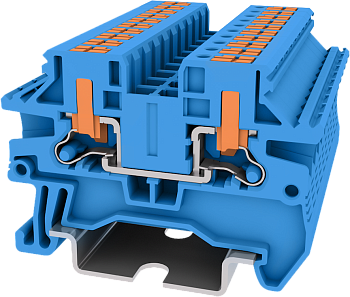 TPV2.5-2-BU Клемма TP 1-1 проходная боковой ввод Push-in, сеч.2.5мм2, син.