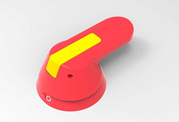 ВЫНОСНАЯ КОРОТКАЯ КРАСНО-ЖЁЛТАЯ ПОВОРОТНАЯ РУКОЯТКА ДЛЯ БОКОВОЙ УСТАНОВКИ НА SD160-250